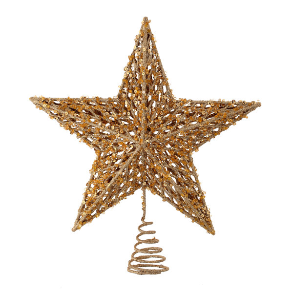 sequin bead glitr star topper acbox tree topper birch lane tree topper lights as seen on tv